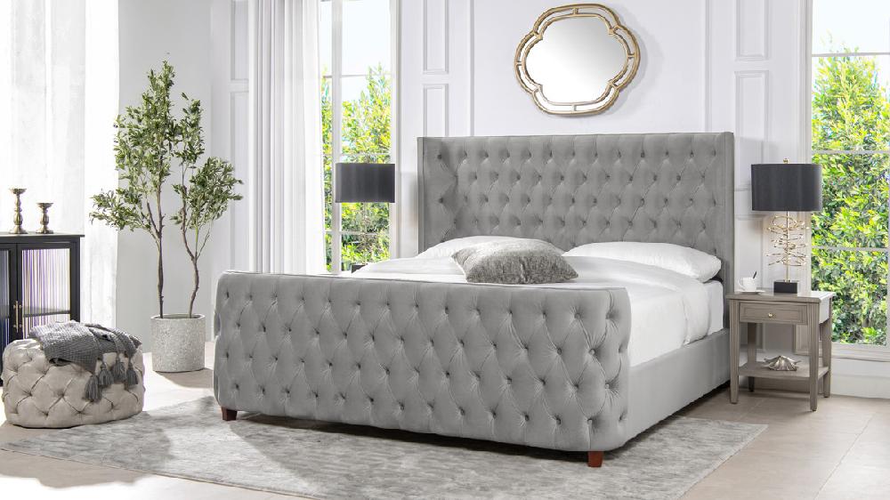 Jennifer Taylor Home Brooklyn Tufted Panel Bed Headboard And Footboard Set