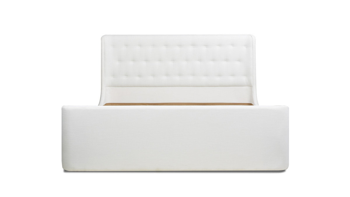 Jennifer Taylor Home Brooks Contemporary Tufted Shelter Platform Bed King Antique White