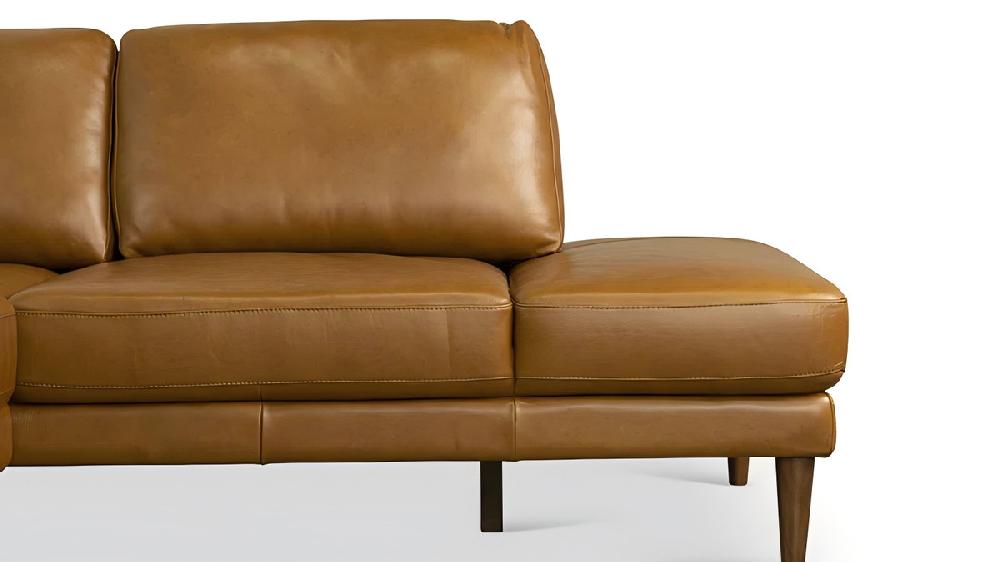 Jennifer Taylor Home Callahan 99.4" Wide Genuine Leather Right-Facing Sectional Sofa