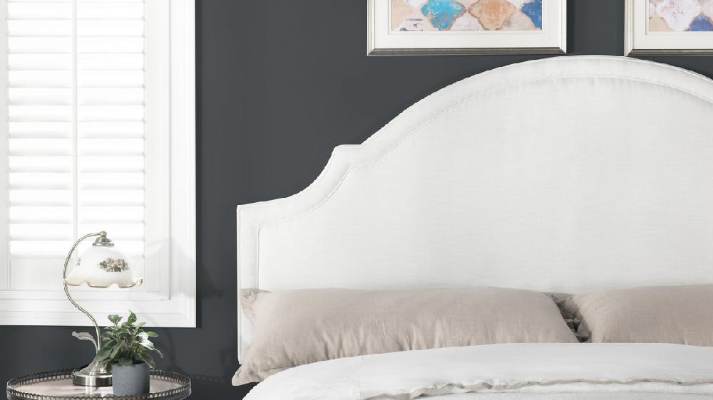 Jennifer Taylor Home Catherine Upholstered Headboard King Size Antique White