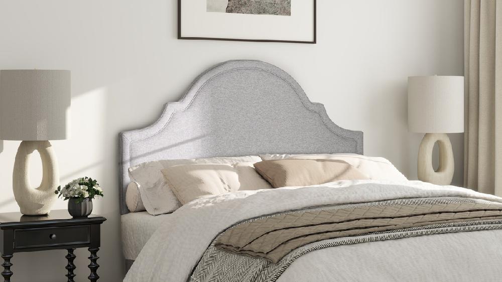 Jennifer Taylor Home Catherine Upholstered Queen Headboard Light Grey