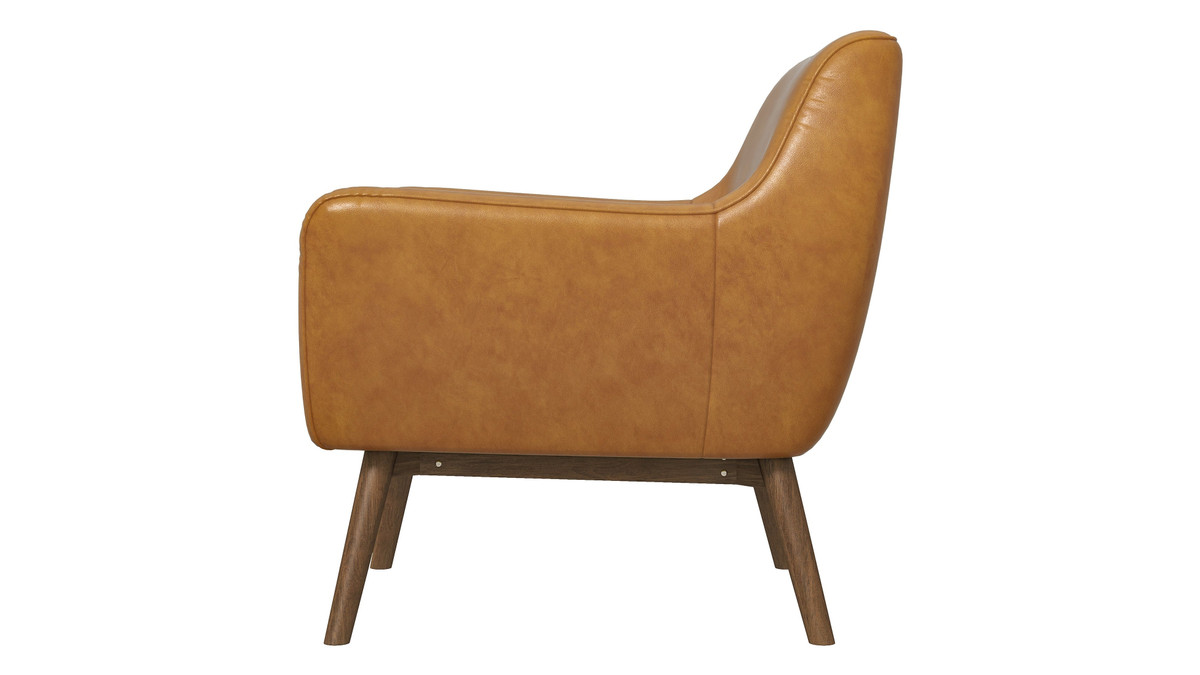 Jennifer Taylor Home Colson 32" Genuine Leather Armchair With Flared Arms