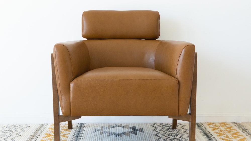 Jennifer Taylor Home Dalton 30.7" Wide Genuine Leather Armchair