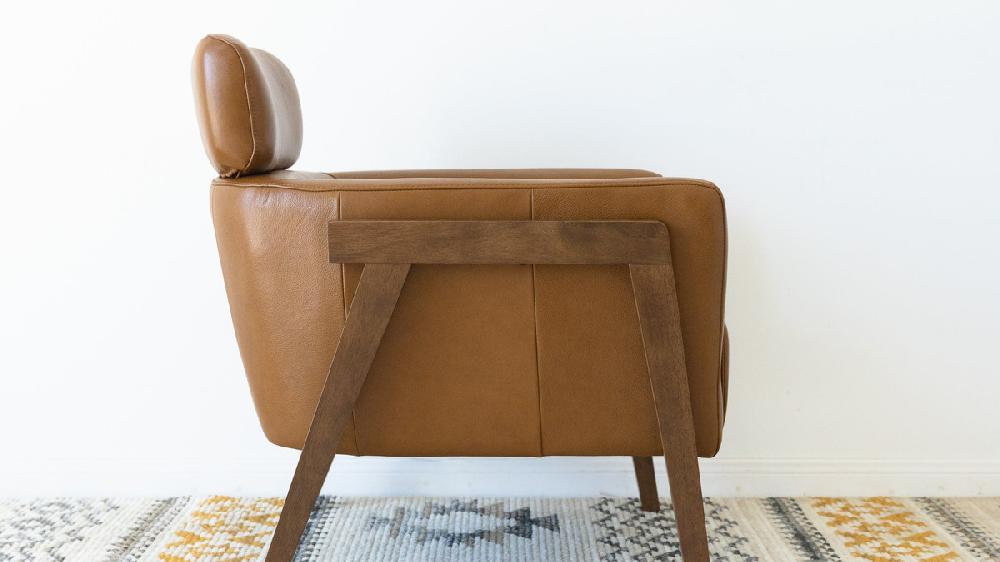 Jennifer Taylor Home Dalton 30.7" Wide Genuine Leather Armchair