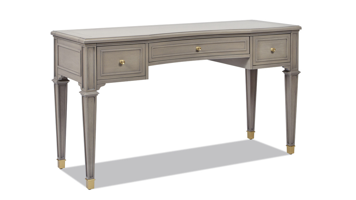Jennifer Taylor Home Dauphin 55" 3-Drawer Wood Executive Desk Grey Cashmere