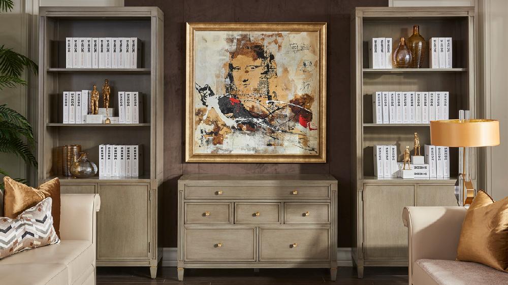 Jennifer Taylor Home Dauphin 83" Tall Bookcase Gray Cashmere