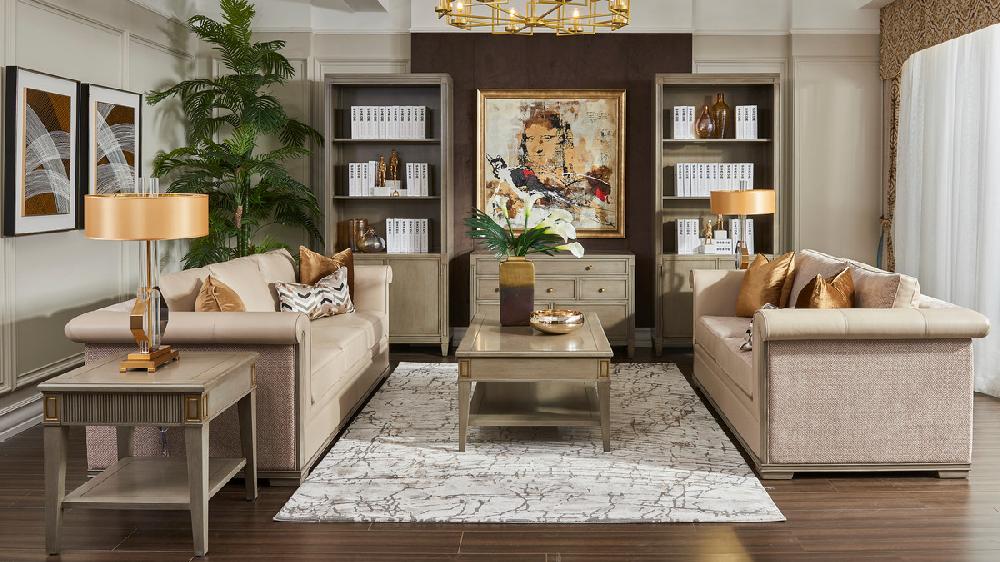 Jennifer Taylor Home Dauphin 83" Tall Bookcase Gray Cashmere