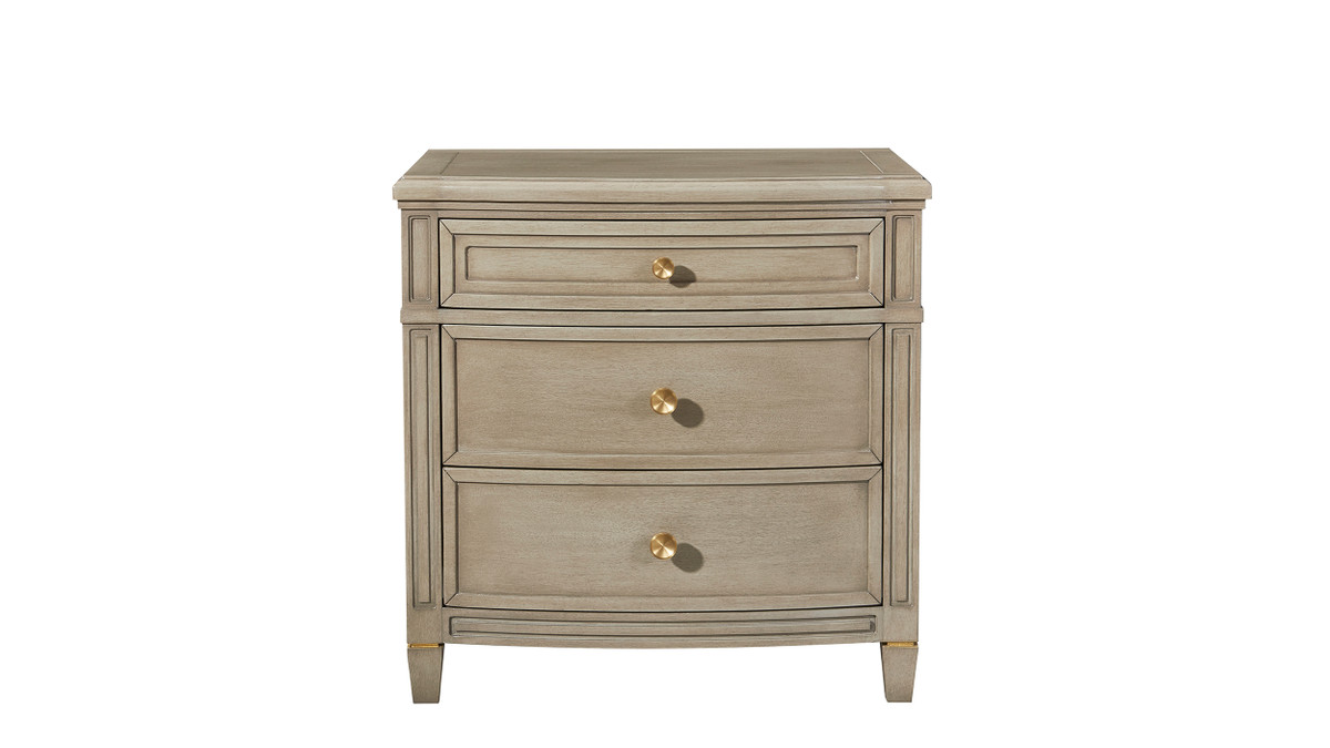 jennifer taylor home Dauphin Gold Accent End Table Grey Cashmere