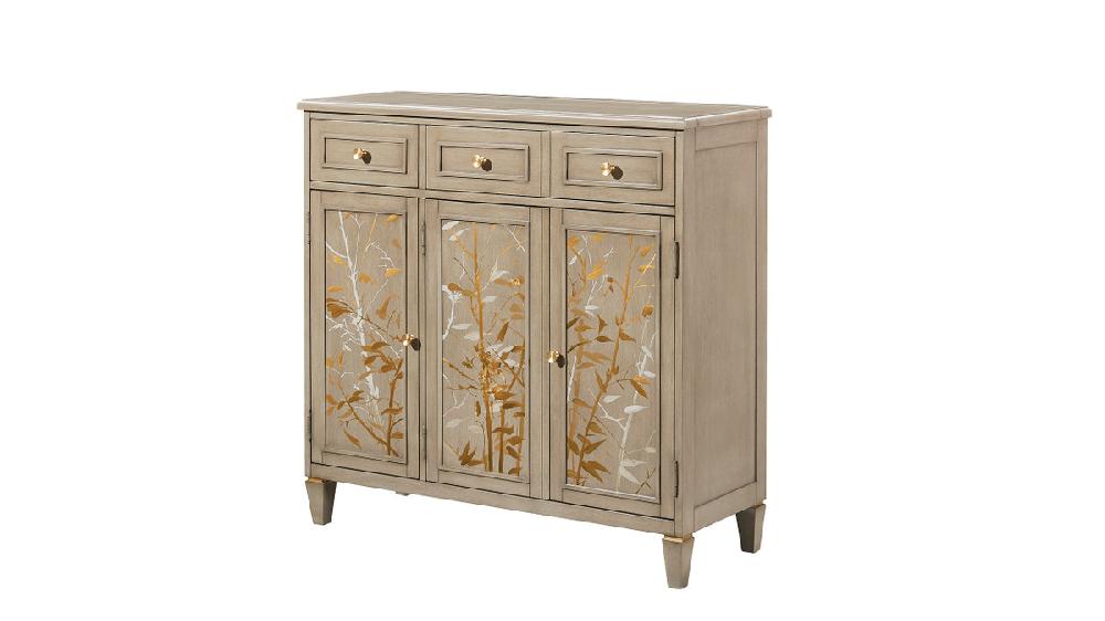 Jennifer Taylor Home Dauphin Handpainted Entryway Storage Cabinet Grey Cashmere