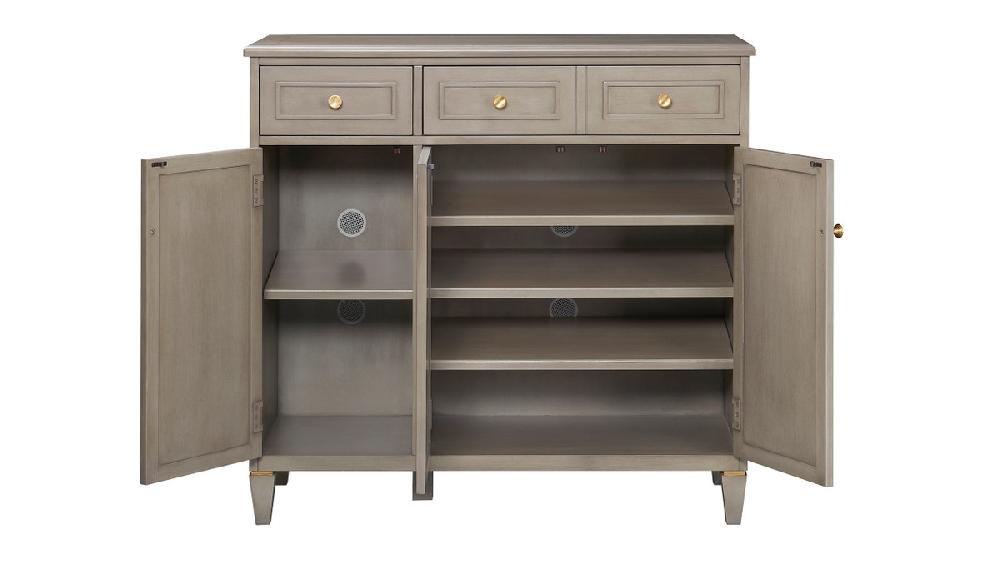 Jennifer Taylor Home Dauphin Handpainted Entryway Storage Cabinet Grey Cashmere