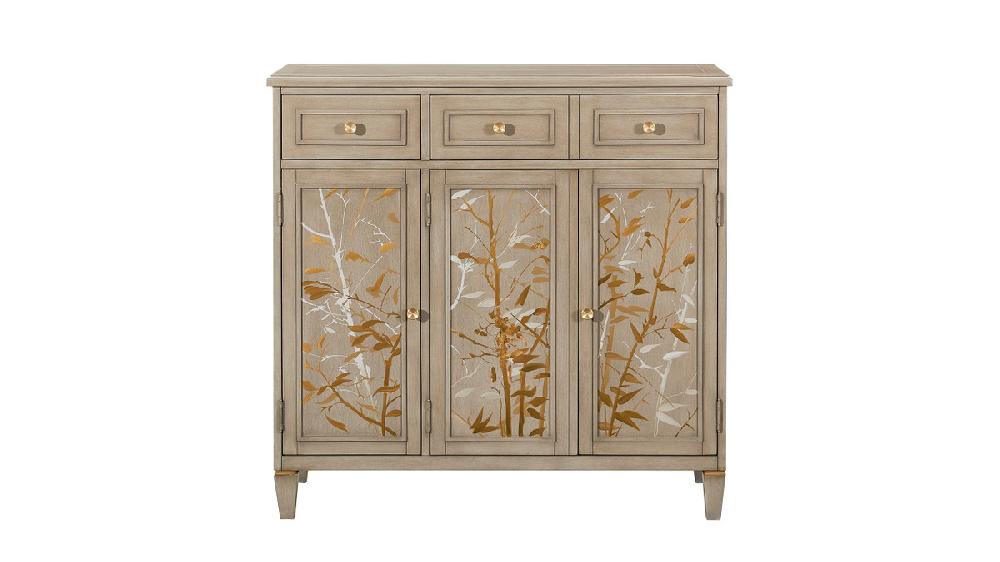 jennifer taylor home Dauphin Handpainted Entryway Storage Cabinet Grey Cashmere