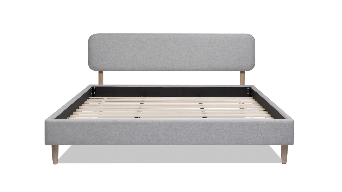 Jennifer Taylor Home Diego Low Upholstered Platform Bed King Light Grey