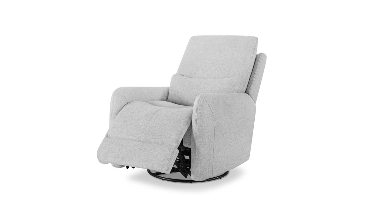 jennifer taylor home Dublin 30" Swivel Power Recliner Arm Chair Heathered Light Gray