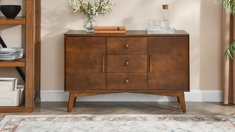 Jennifer Taylor Home Elmont 47.25" Wide 3-Drawer Sideboard With Cabinets