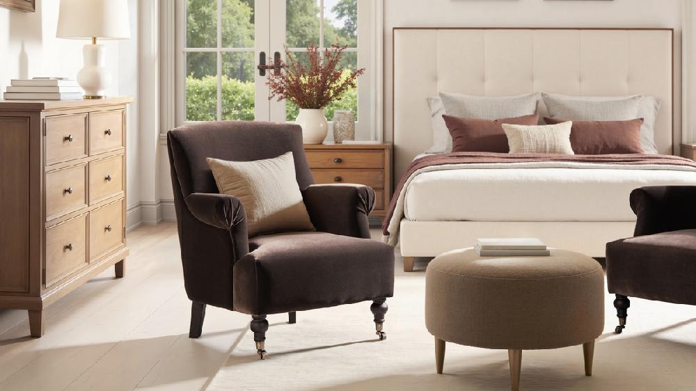 Jennifer Taylor Home Eloise 30" Pleated Sock Arm Accent Armchair Deep Brown Performance Velvet