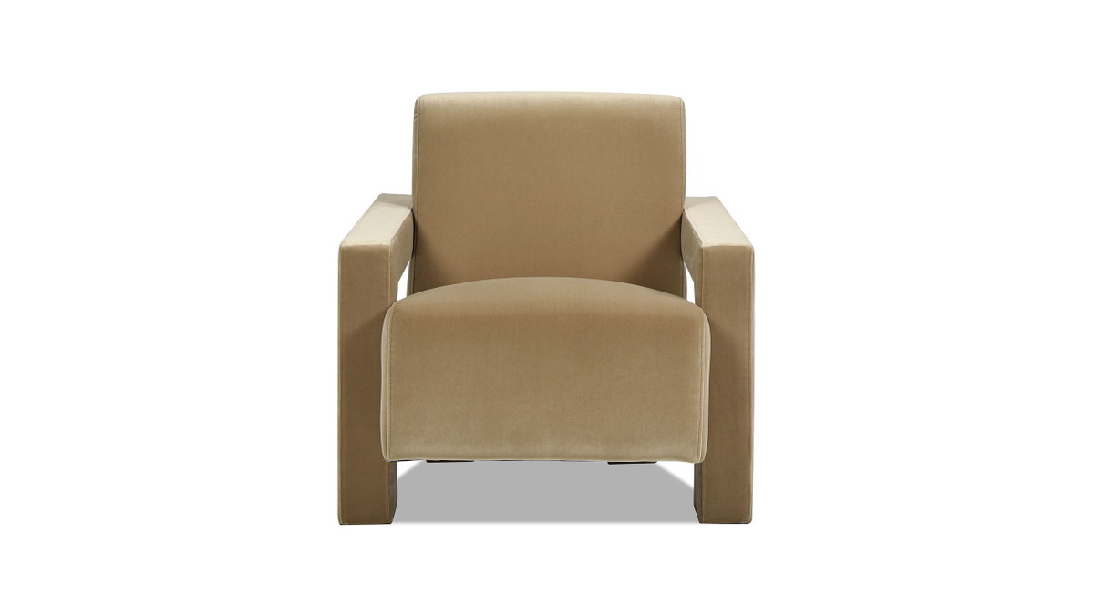 Jennifer Taylor Home Ethan 28.5" Fully Upholstered Accent Arm Chair Camel Brown Beige