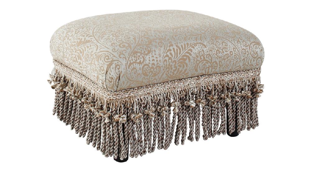jennifer taylor home Fiona Traditional Decorative Footstool Paisley Teal Tan