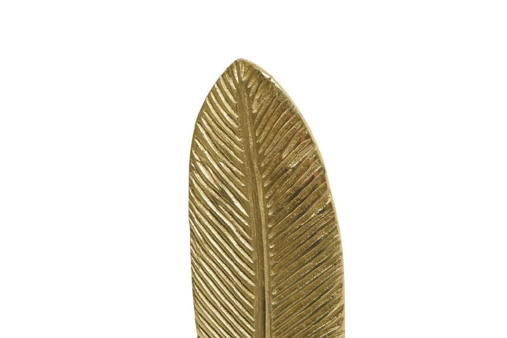 Jennifer Taylor Home Flight Feathers Decorative Object Set Of 2 Gold Copper & Green