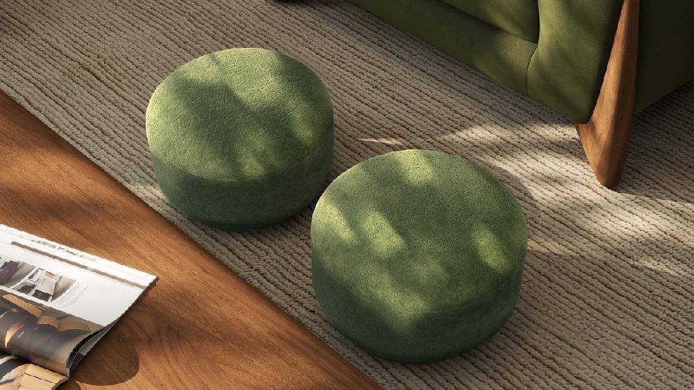 Jennifer Taylor Home Fuji 15" Mushroom Footstool Ottoman