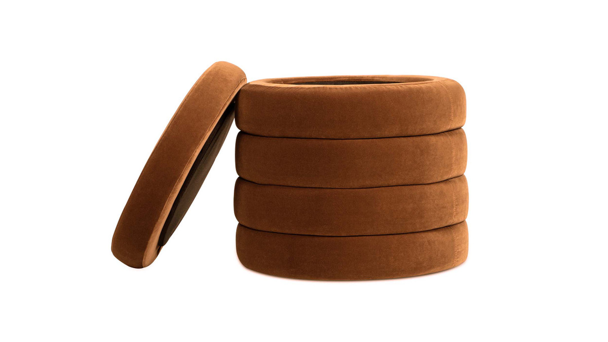 Jennifer Taylor Home Fuji 19" Oversized Round Storage Ottoman