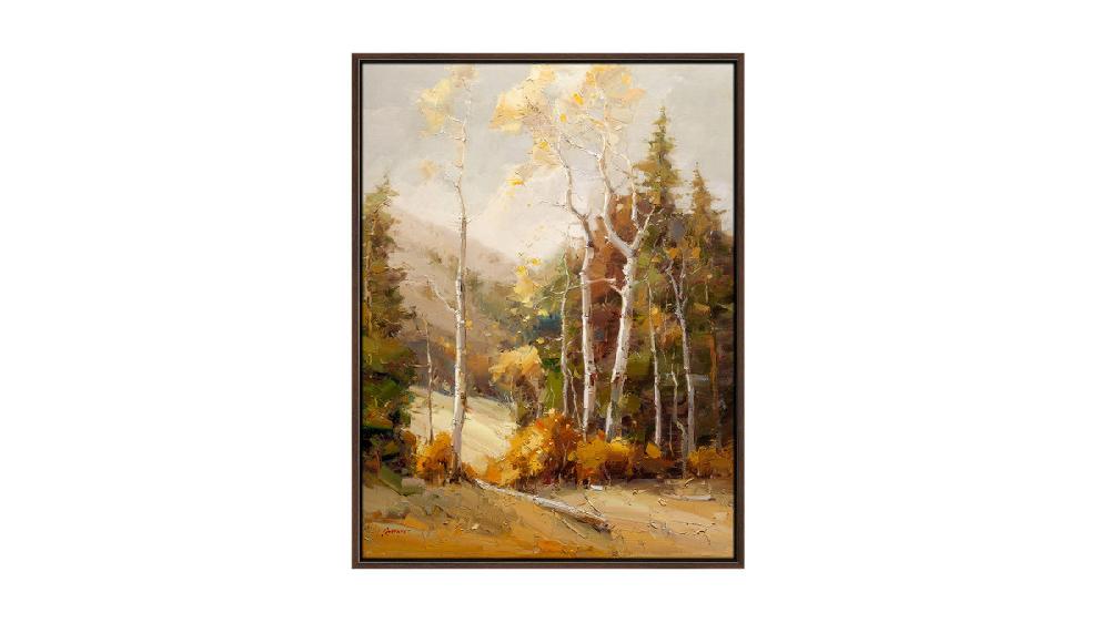 jennifer taylor home Golden Aspen 2 50x38 Framed Abstract Landscape Giclee Art Print