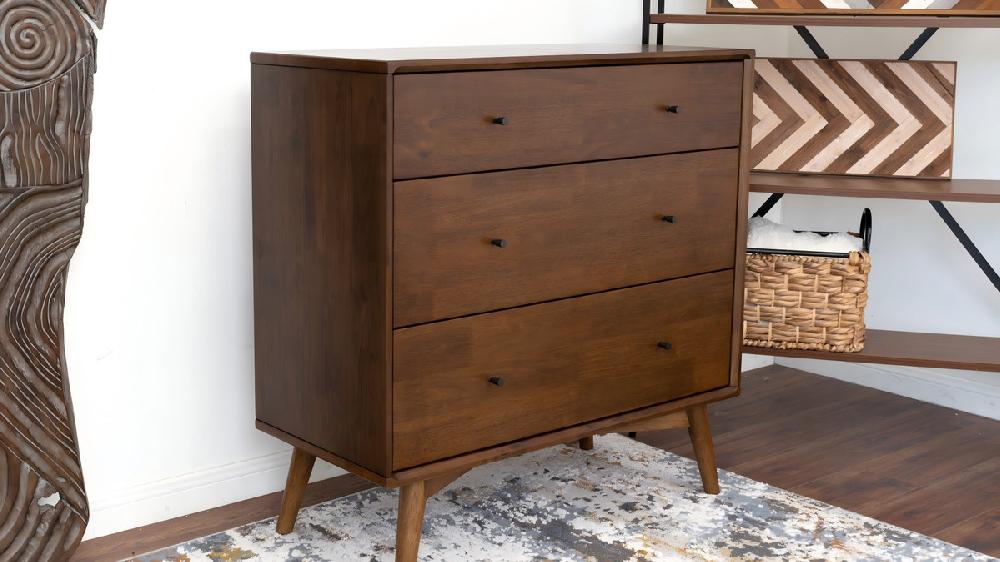 Jennifer Taylor Home Granger 35" Mid-Century Modern 3-Drawer Solid Wood Dresser