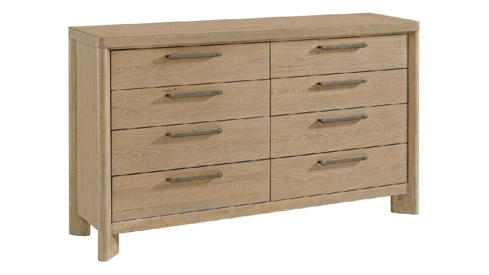 Jennifer Taylor Home Halden 64" 8-Drawer Dresser Sand Dune Finish Oak