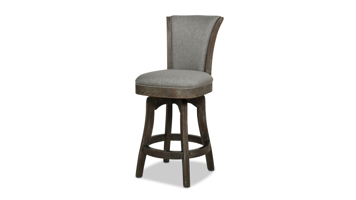 jennifer taylor home Henry 27” Armless Swivel Counter Height Bar Stool Heathered Grey