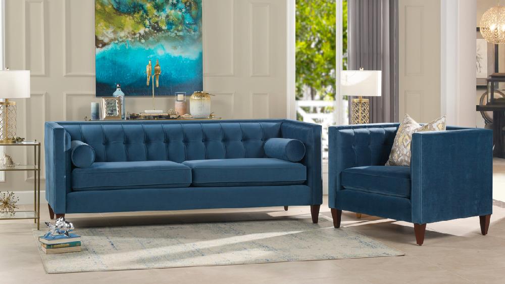 Jennifer Taylor Home Jack 84" Modern Tuxedo Tufted Sofa