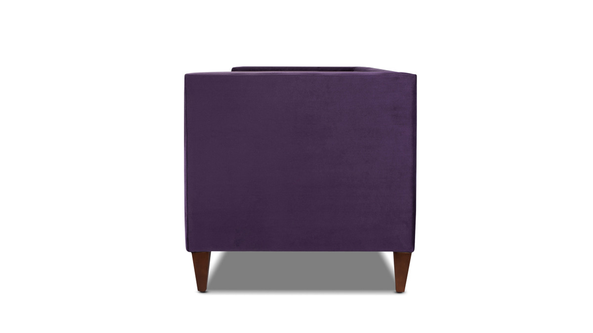 Jennifer Taylor Home Jack 84" Modern Tuxedo Tufted Sofa Purple