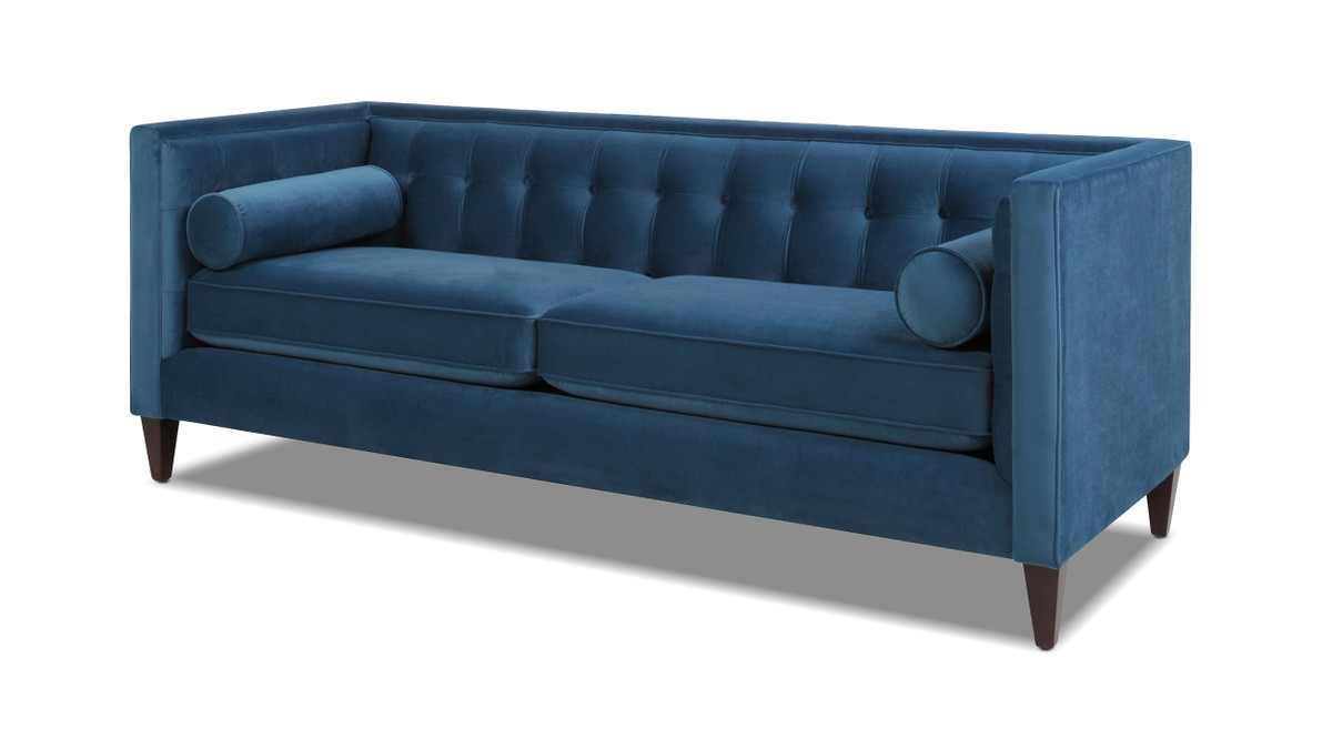 Jennifer Taylor Home Jack 84" Modern Tuxedo Tufted Sofa Satin Teal