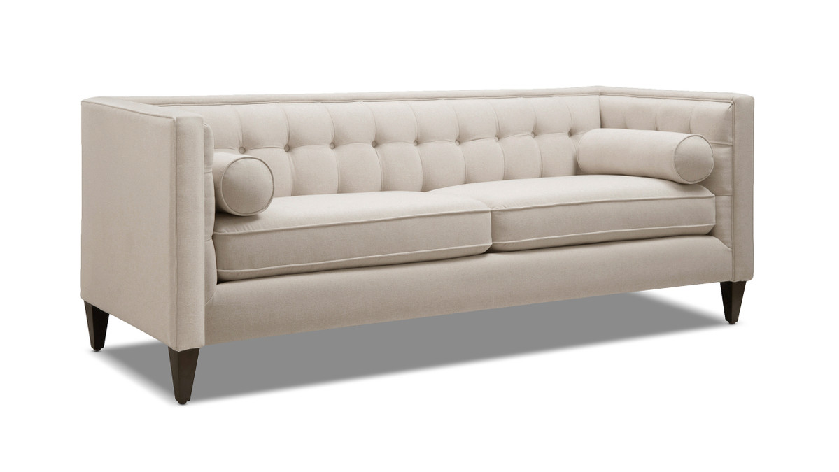 Jennifer Taylor Home Jack 84" Modern Tuxedo Tufted Sofa Sky Neutral Beige