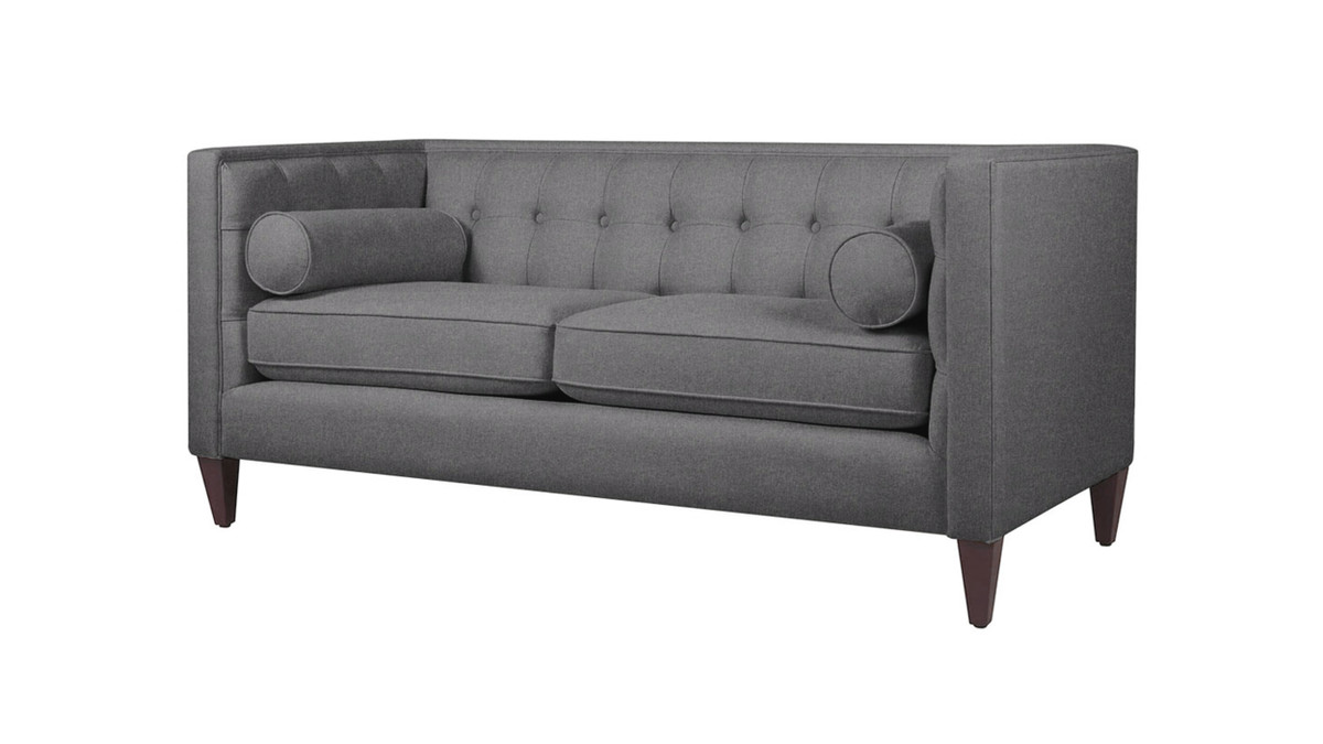 Jennifer Taylor Home Jack 84" Modern Tuxedo Tufted Sofa Steeple Gray