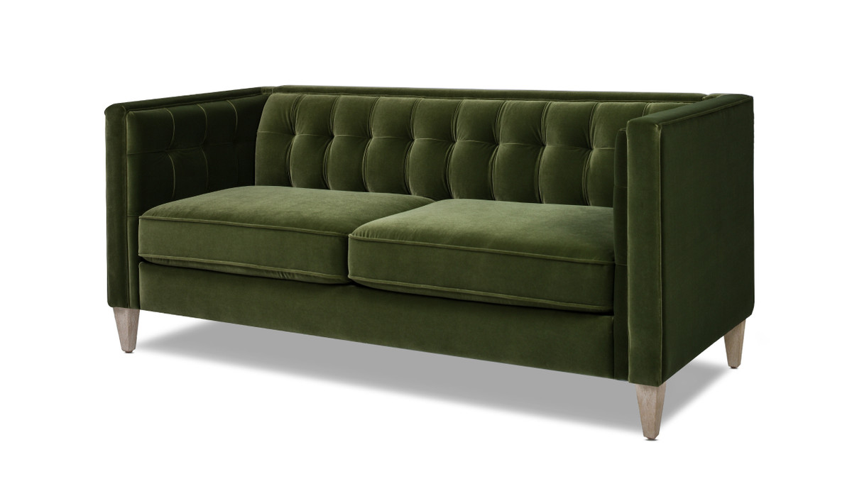 Jennifer Taylor Home James 74" Modern Tuxedo Sofa Olive Green