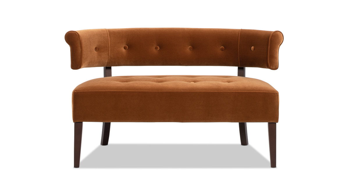 jennifer taylor home Jared Tufted Bench Settee Burnt Orange