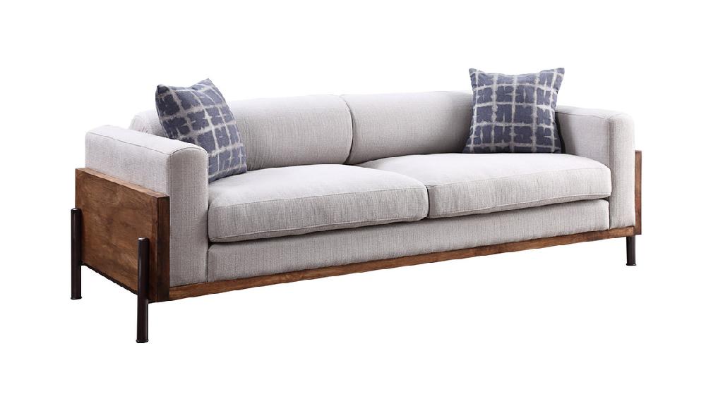 Jennifer Taylor Home Kai 91" Square Arm Walnut Sofa