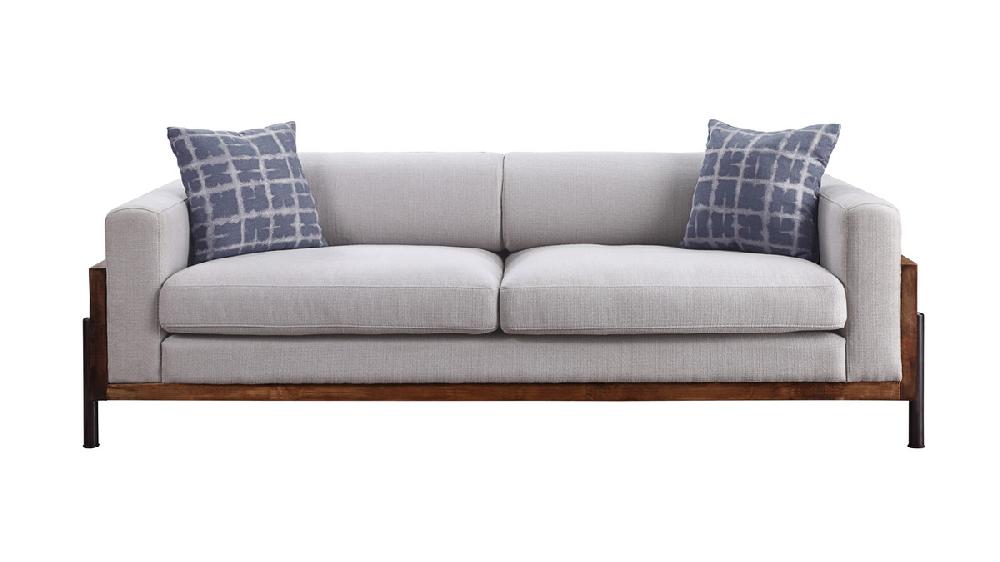 jennifer taylor home Kai 91" Square Arm Walnut Sofa