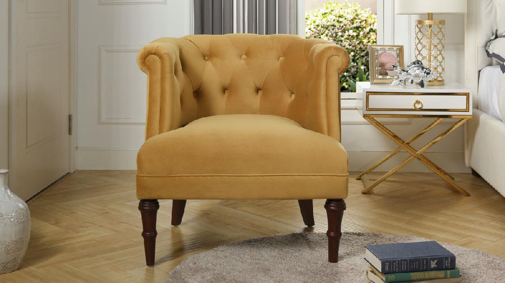 Jennifer Taylor Home Katherine Tufted Accent Chair Gold