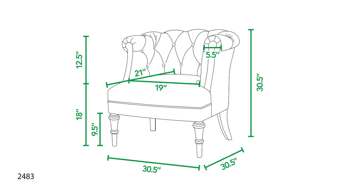 Jennifer Taylor Home Katherine Tufted Accent Chair Gold
