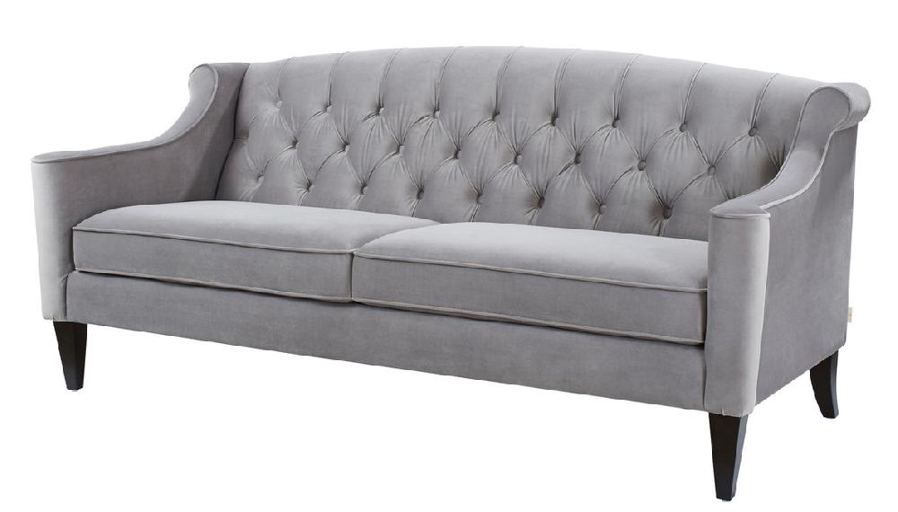 Jennifer Taylor Home Ken Upholstered Button Tufted Sofa Opal Grey