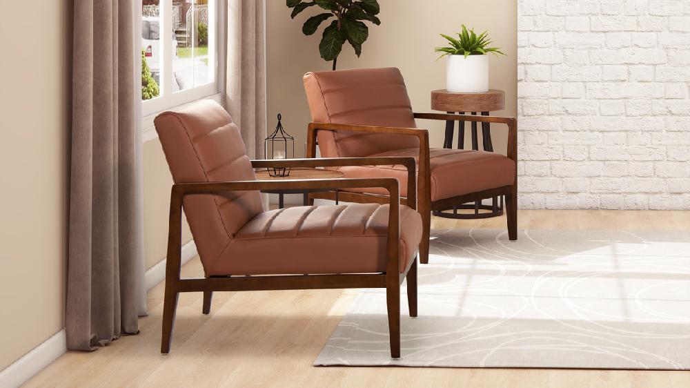 Jennifer Taylor Home Kenneth 28" Modern-Transitional Lounge Accent Chair Brown