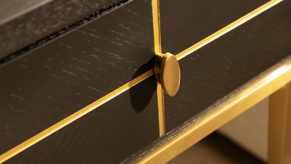 Jennifer Taylor Home Kingsly 16" Wide Contemporary Glam Storage Side Table Espresso Black