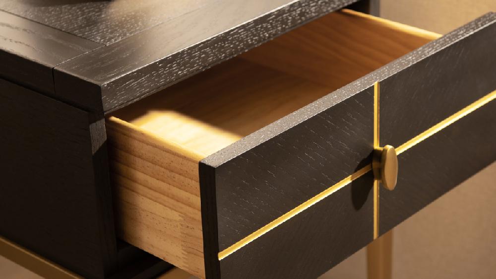 Jennifer Taylor Home Kingsly 16" Wide Contemporary Glam Storage Side Table Espresso Black