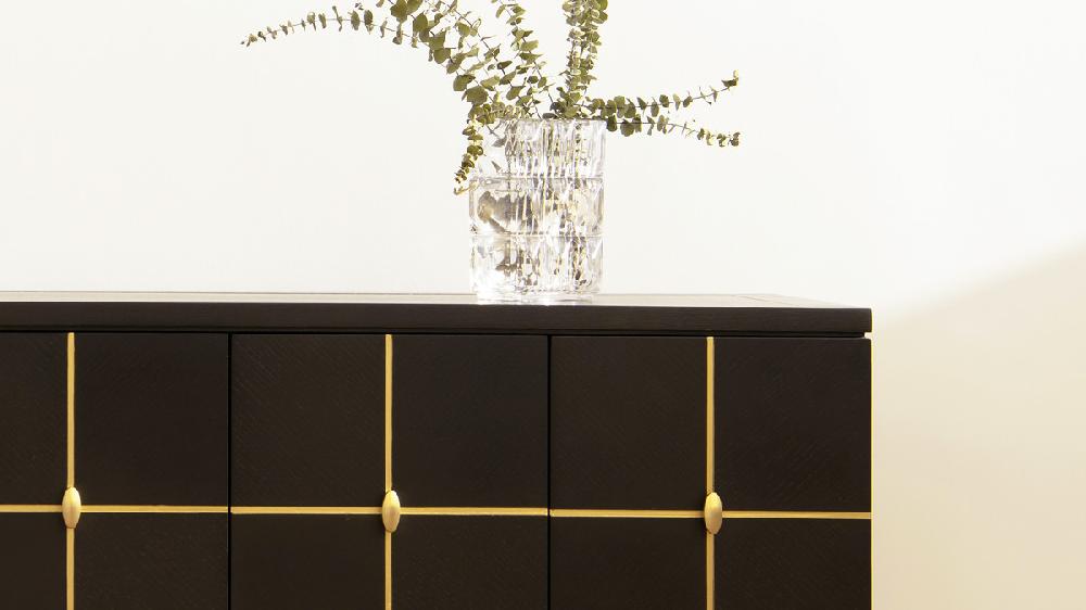 Jennifer Taylor Home Kingsly 79" Contemporary Glam TV Stand Cabinet Espresso Black