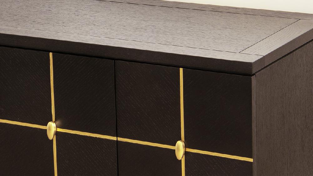 Jennifer Taylor Home Kingsly 79" Contemporary Glam TV Stand Cabinet Espresso Black