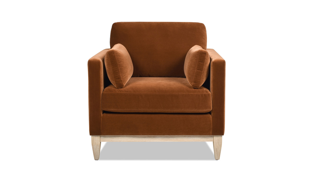 Jennifer Taylor Home Knox 36" Modern Farmhouse Arm Chair Burnt Orange