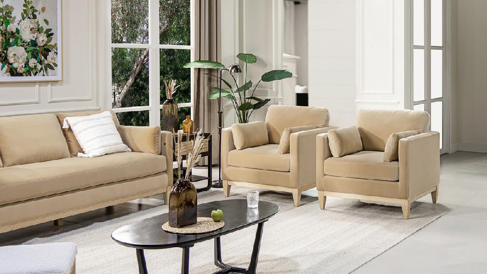 Jennifer Taylor Home Knox 36" Modern Farmhouse Arm Chair Fawn Brown