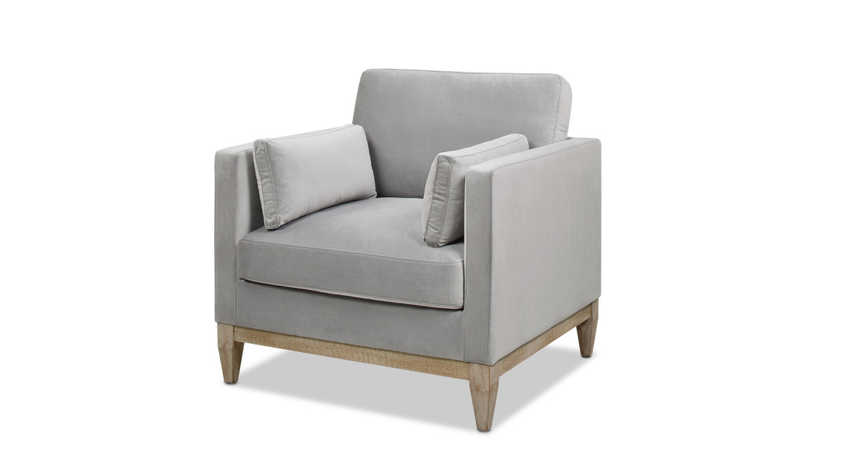 jennifer taylor home Knox 36" Modern Farmhouse Arm Chair Opal Grey