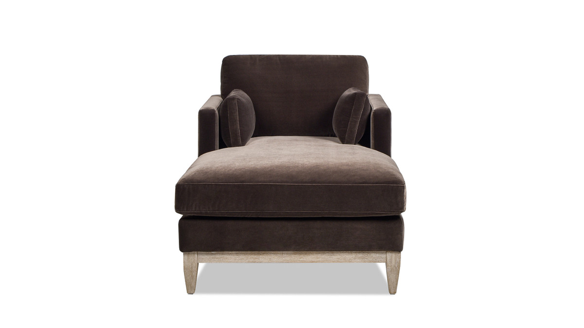 Jennifer Taylor Home Knox 65" Modern Farmhouse Chaise Lounge Chair Deep Brown