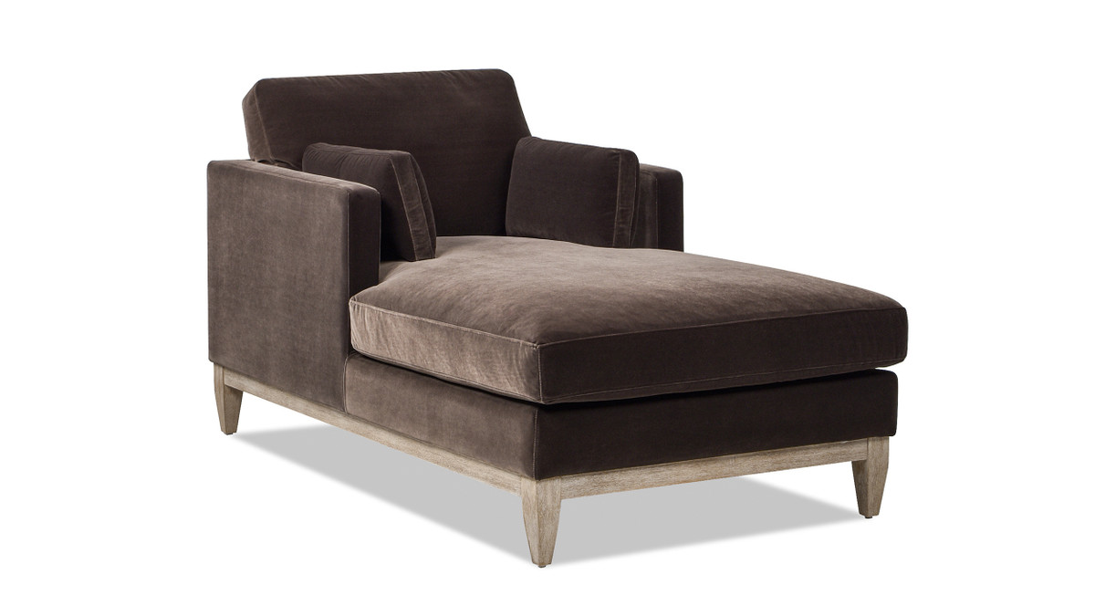 jennifer taylor home Knox 65" Modern Farmhouse Chaise Lounge Chair Deep Brown
